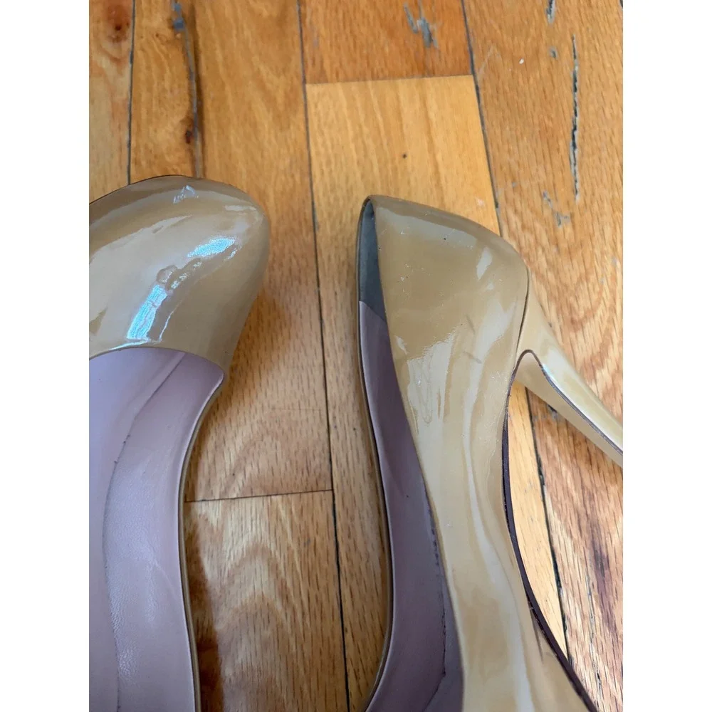 Kate‎ Spade Lori Platform Heels Pumps Camel Patent Leather Size 8